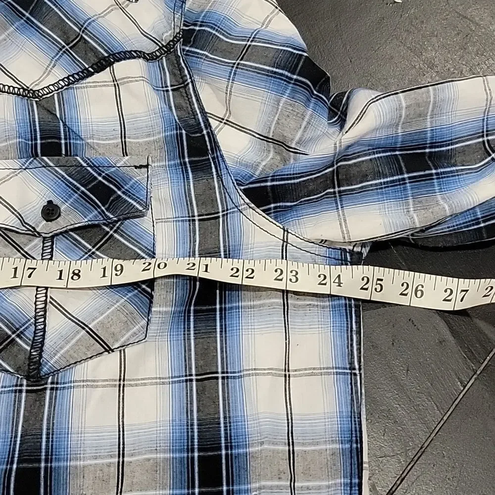 🖤5/$20🖤 ROUTE 66.. plaid button down shirt..